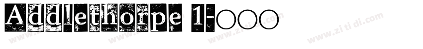 Addlethorpe 1字体转换